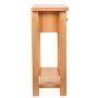 Mesa consola con 2 cajones madera maciza de roble 83x30x73 cm en Mesas auxiliares | Comprar online en Foru.es