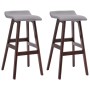 Taburetes de cocina 2 unidades tela gris claro de vidaXL, Taburetes de cocina - Ref: Foro24-249584, Precio: 101,81 €, Descuen...