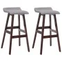 Taburetes de cocina 2 unidades tela gris claro de vidaXL, Taburetes de cocina - Ref: Foro24-249584, Precio: 100,58 €, Descuen...