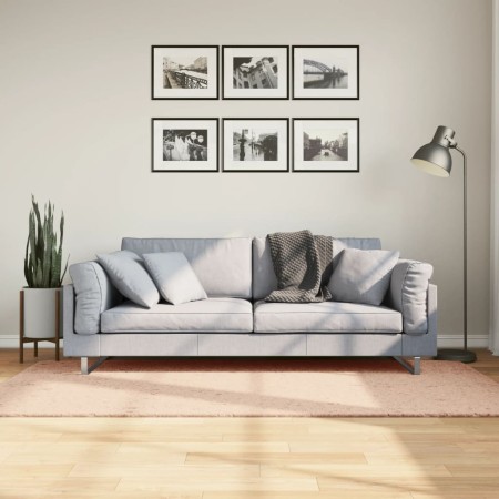 Alfombra de pelo corto suave lavable HUARTE rosado 100x200 cm de , Alfombras - Ref: Foro24-375150, Precio: 39,94 €, Descuento: %