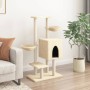 Rascador para gatos con postes de sisal color crema 117 cm de , Mobiliario para gatos - Ref: Foro24-172118, Precio: 57,91 €, ...