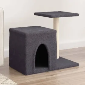 Rascador para gatos con postes de sisal gris oscuro 50,5 cm de , Mobiliario para gatos - Ref: Foro24-172126, Precio: 31,97 €,...