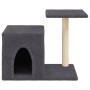 Rascador para gatos con postes de sisal gris oscuro 50,5 cm de , Mobiliario para gatos - Ref: Foro24-172126, Precio: 32,69 €,...