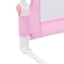 Barandilla de seguridad cama de niño poliéster rosa 120x42 cm de vidaXL, Barandillas de seguridad - Ref: Foro24-10170, Precio...