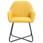 Sillas de comedor 2 unidades tela amarillo de vidaXL, Sillas de comedor - Ref: Foro24-249814, Precio: 162,21 €, Descuento: %