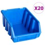 Contenedores de almacenaje apilables 20 unidades plástico azul de , Cajas de herramientas - Ref: Foro24-146284, Precio: 29,17...