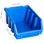 Contenedores de almacenaje apilables 20 unidades plástico azul de , Cajas de herramientas - Ref: Foro24-146284, Precio: 29,17...