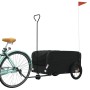 Remolque para bicicleta hierro negro 45 kg de , Remolques para bicicletas - Ref: Foro24-94066, Precio: 87,50 €, Descuento: %