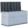 Caja de almacenamiento de jardín 320 L gris y negro de vidaXL, Cajas de almacenaje para exteriores - Ref: Foro24-45689, Preci...
