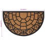 Felpudo semicircular de goma y fibra de coco 45x75 cm de , Felpudos - Ref: Foro24-155884, Precio: 24,02 €, Descuento: %