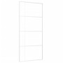 Puerta corredera ESG vidrio y aluminio blanca 90x205 cm de , Puertas para el hogar - Ref: Foro24-151685, Precio: 179,72 €, De...
