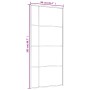 Puerta corredera ESG vidrio y aluminio blanca 90x205 cm de , Puertas para el hogar - Ref: Foro24-151685, Precio: 179,72 €, De...