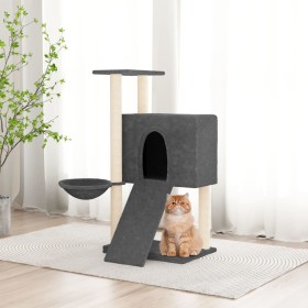 Rascador para gatos con postes de sisal gris oscuro 96 cm de , Mobiliario para gatos - Ref: Foro24-171647, Precio: 39,41 €, D...