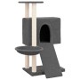 Rascador para gatos con postes de sisal gris oscuro 96 cm de , Mobiliario para gatos - Ref: Foro24-171647, Precio: 39,41 €, D...
