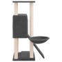 Rascador para gatos con postes de sisal gris oscuro 96 cm de , Mobiliario para gatos - Ref: Foro24-171647, Precio: 39,41 €, D...
