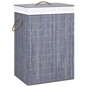 Cesto de la ropa sucia de bambú 2 secciones gris 72 l de , Cestas para ropa - Ref: Foro24-320741, Precio: 27,90 €, Descuento: %