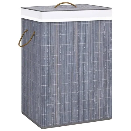Cesto de la ropa sucia de bambú 2 secciones gris 72 l de , Cestas para ropa - Ref: Foro24-320741, Precio: 27,90 €, Descuento: %