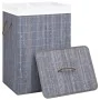 Cesto de la ropa sucia de bambú 2 secciones gris 72 l de , Cestas para ropa - Ref: Foro24-320741, Precio: 27,90 €, Descuento: %
