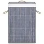 Cesto de la ropa sucia de bambú 2 secciones gris 72 l de , Cestas para ropa - Ref: Foro24-320741, Precio: 27,90 €, Descuento: %