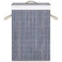 Cesto de la ropa sucia de bambú 2 secciones gris 72 l de , Cestas para ropa - Ref: Foro24-320741, Precio: 31,44 €, Descuento: %