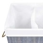 Cesto de la ropa sucia de bambú 2 secciones gris 72 l de , Cestas para ropa - Ref: Foro24-320741, Precio: 31,44 €, Descuento: %