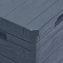 Caja de almacenamiento de jardín 90 L gris antracita de vidaXL, Cajas de almacenaje para exteriores - Ref: Foro24-45684, Prec...