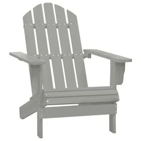Silla de jardín de madera gris de vidaXL, Sillas de jardín - Ref: Foro24-45702, Precio: 83,68 €, Descuento: %