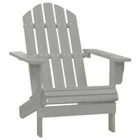 Silla de jardín de madera gris de vidaXL, Sillas de jardín - Ref: Foro24-45702, Precio: 102,72 €, Descuento: %