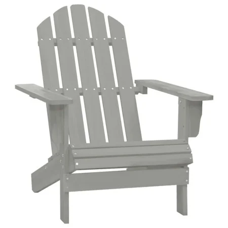 Silla de jardín de madera gris de vidaXL, Sillas de jardín - Ref: Foro24-45702, Precio: 83,68 €, Descuento: %