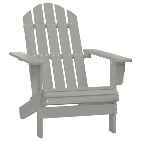 Silla de jardín de madera gris de vidaXL, Sillas de jardín - Ref: Foro24-45702, Precio: 102,72 €, Descuento: %