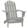 Silla de jardín de madera gris de vidaXL, Sillas de jardín - Ref: Foro24-45702, Precio: 83,68 €, Descuento: %