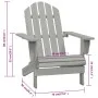Silla de jardín de madera gris de vidaXL, Sillas de jardín - Ref: Foro24-45702, Precio: 83,68 €, Descuento: %