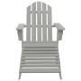 Silla de jardín con otomana de madera gris de vidaXL, Sillas de jardín - Ref: Foro24-45700, Precio: 93,59 €, Descuento: %