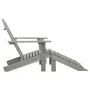 Silla de jardín con otomana de madera gris de vidaXL, Sillas de jardín - Ref: Foro24-45700, Precio: 82,01 €, Descuento: %
