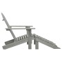 Silla de jardín con otomana de madera gris de vidaXL, Sillas de jardín - Ref: Foro24-45700, Precio: 93,59 €, Descuento: %