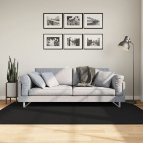 Alfombra de pelo corto suave lavable HUARTE negro 140x200 cm de , Alfombras - Ref: Foro24-375115, Precio: 78,27 €, Descuento: %