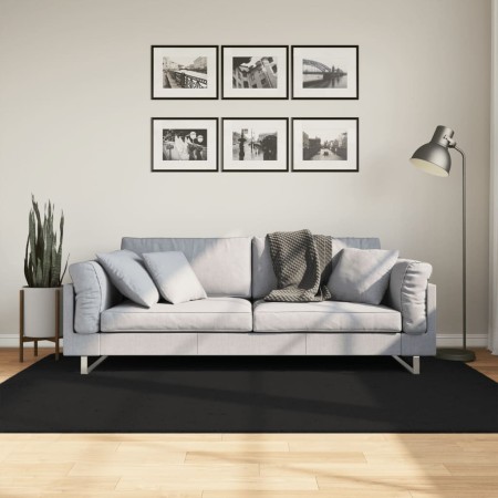 Alfombra de pelo corto suave lavable HUARTE negro 140x200 cm de , Alfombras - Ref: Foro24-375115, Precio: 78,27 €, Descuento: %