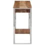 Mesa consola acero inoxidable plateado y madera maciza acacia de , Mesas consola - Ref: Foro24-350007, Precio: 99,30 €, Descu...