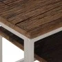 Mesa consola de acero inoxidable plateado y madera maciza de , Mesas consola - Ref: Foro24-350005, Precio: 112,15 €, Descuent...