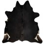 Alfombra de piel de vaca auténtica negra 180x220 cm de , Alfombras - Ref: Foro24-376701, Precio: 254,31 €, Descuento: %