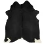 Alfombra de piel de vaca auténtica negra 180x220 cm de , Alfombras - Ref: Foro24-376701, Precio: 248,78 €, Descuento: %