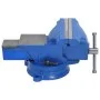 Blue cast iron bench vise 100 mm by , Clamps and screws - Ref: Foro24-154638, Price: 48,29 €, Discount: %