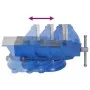 Blue cast iron bench vise 100 mm by , Clamps and screws - Ref: Foro24-154638, Price: 48,29 €, Discount: %