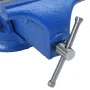 Blue cast iron bench vise 100 mm by , Clamps and screws - Ref: Foro24-154638, Price: 48,29 €, Discount: %
