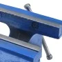 Blue cast iron bench vise 100 mm by , Clamps and screws - Ref: Foro24-154638, Price: 48,29 €, Discount: %