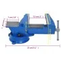 Blue cast iron bench vise 100 mm by , Clamps and screws - Ref: Foro24-154638, Price: 48,29 €, Discount: %