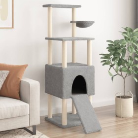 Rascador para gatos con postes de sisal gris claro 153 cm de , Mobiliario para gatos - Ref: Foro24-172116, Precio: 64,55 €, D...