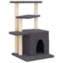 Rascador para gatos con postes de sisal gris oscuro 83,5 cm de , Mobiliario para gatos - Ref: Foro24-172123, Precio: 44,01 €,...
