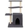 Rascador para gatos con postes de sisal gris oscuro 83,5 cm de , Mobiliario para gatos - Ref: Foro24-172123, Precio: 44,01 €,...