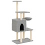 Rascador para gatos con postes de sisal gris claro 131 cm de , Mobiliario para gatos - Ref: Foro24-172128, Precio: 56,27 €, D...